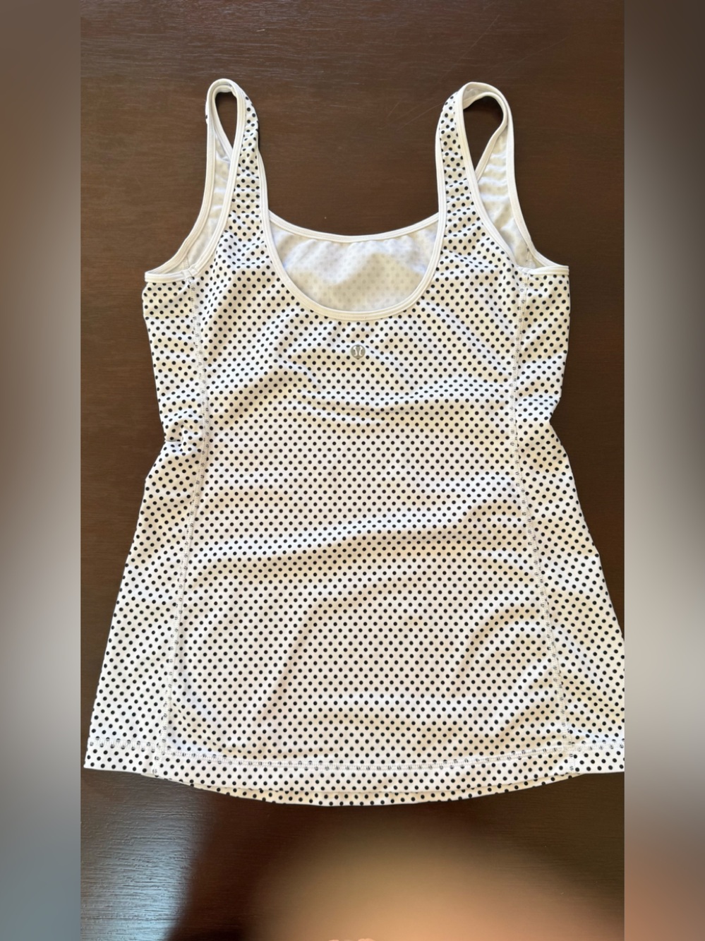 lululemon athletica White Tank Top with Black Polka Dots - Picture 2 of 2